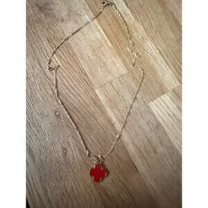 Designer VC Red and Gold Pendant Fashion Necklace